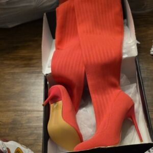 Elegant Hot Pink Knee-High Boots